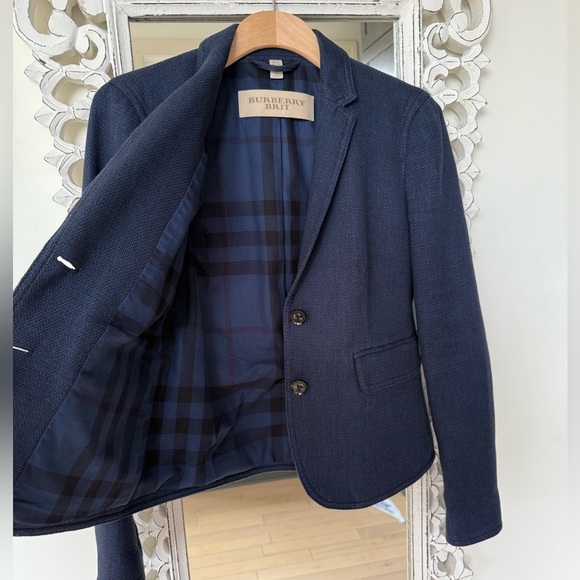 Burberry Blue Blazer Tailored Suit Jacket • 4 - Picture 6 of 11